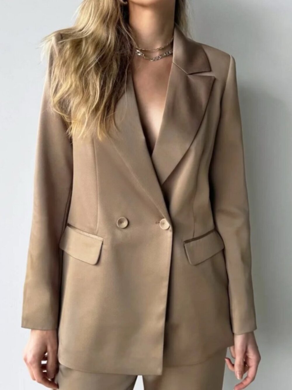 Favorite Daughter The Suits You Blazer Small, BEIGE